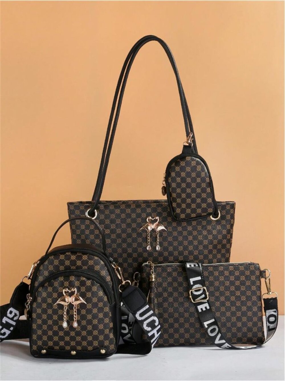 High Capacity Zipper Tote Set Casual PU